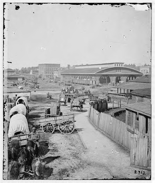 The Depot in Atlanta. This was probably the largest depot in the South.